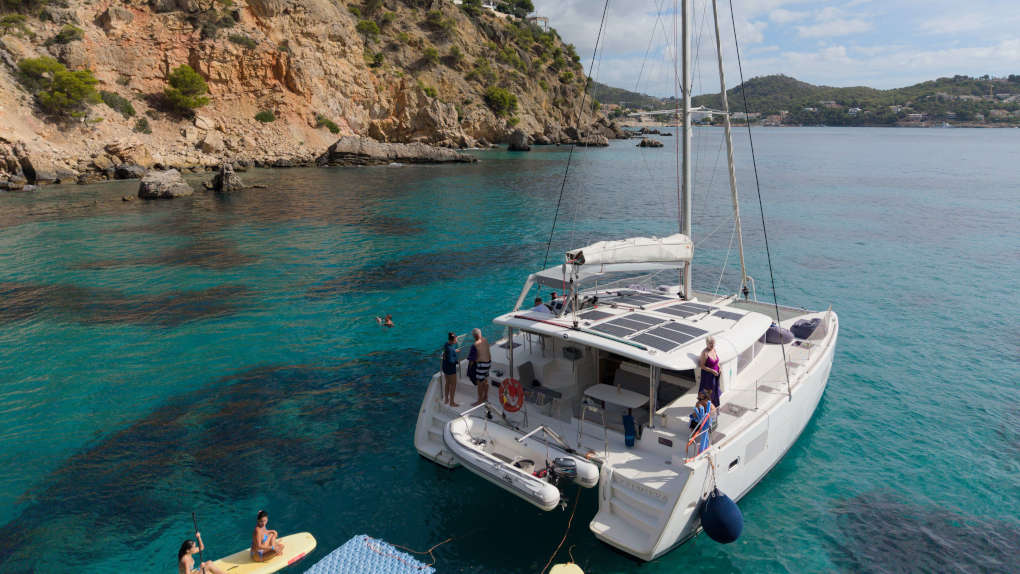 Salty Breeze rear view in blue cove